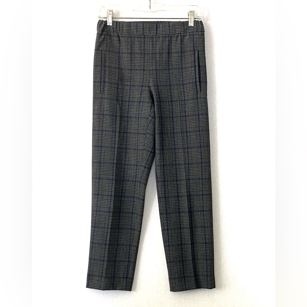 Aritzia Wilfred Darontal Pant in Navy Gray Plaid